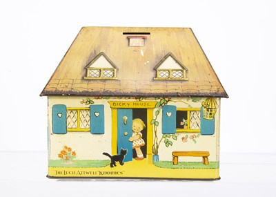 Lot 92 - A fine William Crawford & Sons Mabel Lucie Attwell Bicky House biscuit tin and money box 1930s