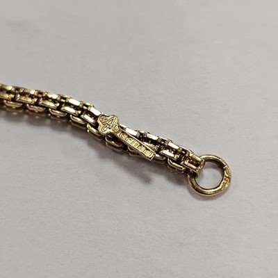Lot 169 - An 18ct gold Asprey of London box link necklace