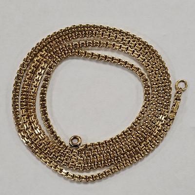Lot 169 - An 18ct gold Asprey of London box link necklace