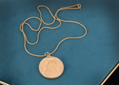 Lot 175 - A 1978 full Krugerrand in a yellow metal screw mount