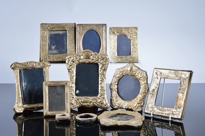 Lot 224 - Eleven silver mounted photograph frames