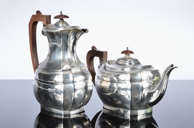 Lot 237 - A George V four piece silver tea set by H&N