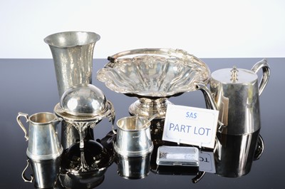 Lot 244 - A collection of Victorian and later silver and silver plate other items