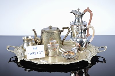 Lot 248 - A collection of Victorian and later silver and silver plate other items