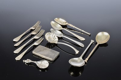 Lot 251 - A small collection of Victorian and later flatware