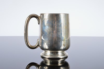 Lot 254 - A George VI silver tankard by BBS Ltd