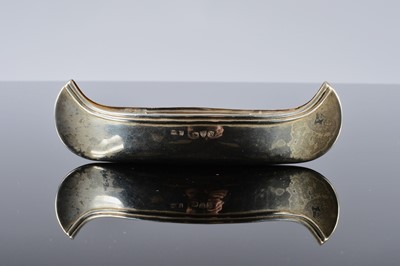 Lot 263 - A late Victorian silver model of a canoe
