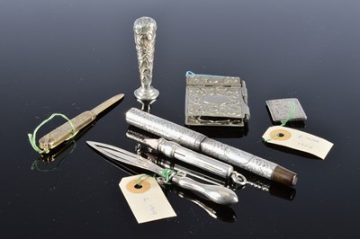 Lot 266 - Seven silver and silver plated collectable items