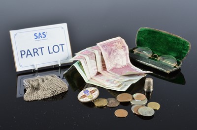 Lot 268 - A collection of small silver collectables and various coins