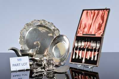 Lot 269 - A group of Victorian and later silver plated table ware items