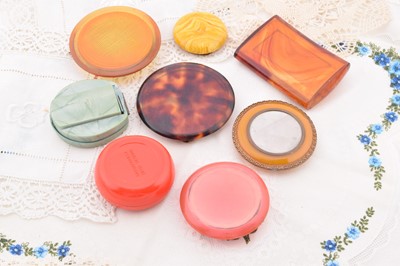Lot 397 - Bakelite, Celluloid and plastic compacts