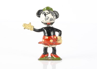 Lot 130 - A rare Britains hollow-cast lead Minnie Mouse circa 1939