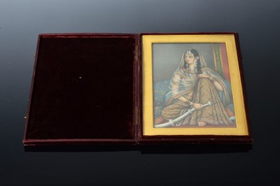 Lot 582 - A fine late 19th century portrait miniature of a lady