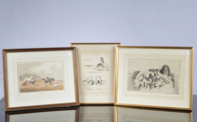 Lot 605 - Three dog related prints