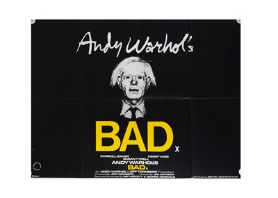 Lot 429 - Andy Warhol's Bad (1977) UK Quad poster