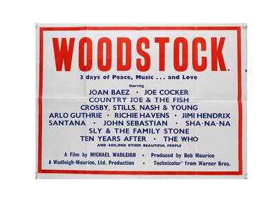 Lot 434 - Woodstock (1970) UK Quad poster