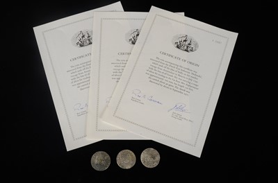 Lot 3 - Three 18th century Spanish Empire 8 Reales Style white metal coins