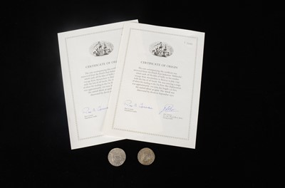 Lot 5 - Two 18th century Spanish Empire 8 Reales Style white metal coins
