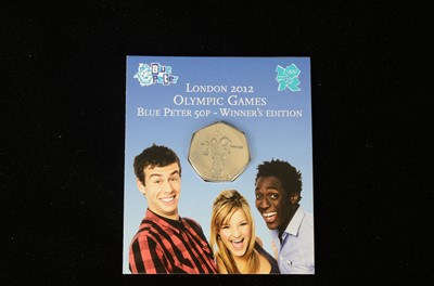 Lot 10 - A London 2012 Olympic Games Blue Peter 50 pence coin