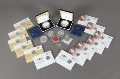 Lot 12 - A collection of twenty four Silver bullion Coins and ingots