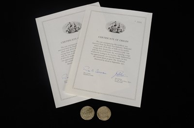 Lot 14 - Two 18th century Spanish Empire 8 Reales Style white metal coins
