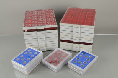 Lot 53 - A Collection of twenty Lindner Coin trays