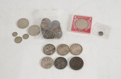 Lot 64 - A small collection of British  silver coinage