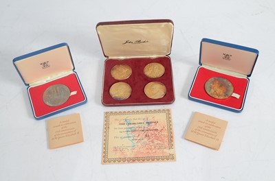 Lot 73 - A collection of Gold Plated Silver medallions