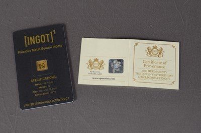 Lot 102 - A 24ct Gold 1.0g Ingot
