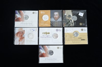 Lot 136 - Seven modern Royal Mint silver coins