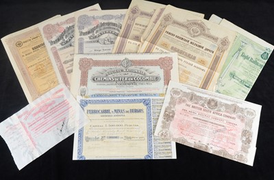 Lot 145 - A collection of ten world share certificates