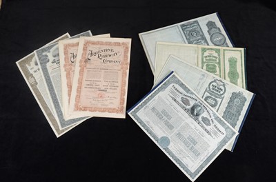 Lot 146 - A collection of ten United States and South America mortgage bond and share certicates