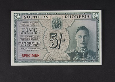 Lot 168 - Specimen Bank Note: Southern Rhodesia specimen 5 Shillings