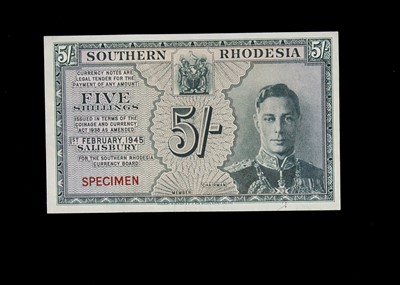 Lot 170 - Specimen Bank Note: Southern Rhodesia specimen 5 Shillings