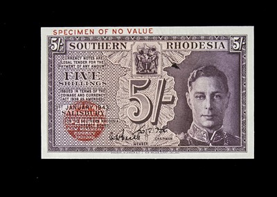 Lot 171 - Specimen Bank Note: Southern Rhodesia specimen 5 Shillings