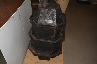 Lot 3 - A vintage Three Tier Iron Stove by Smith & Wellstood