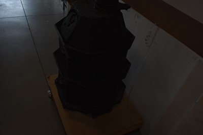 Lot 3 - A vintage Three Tier Iron Stove by Smith & Wellstood