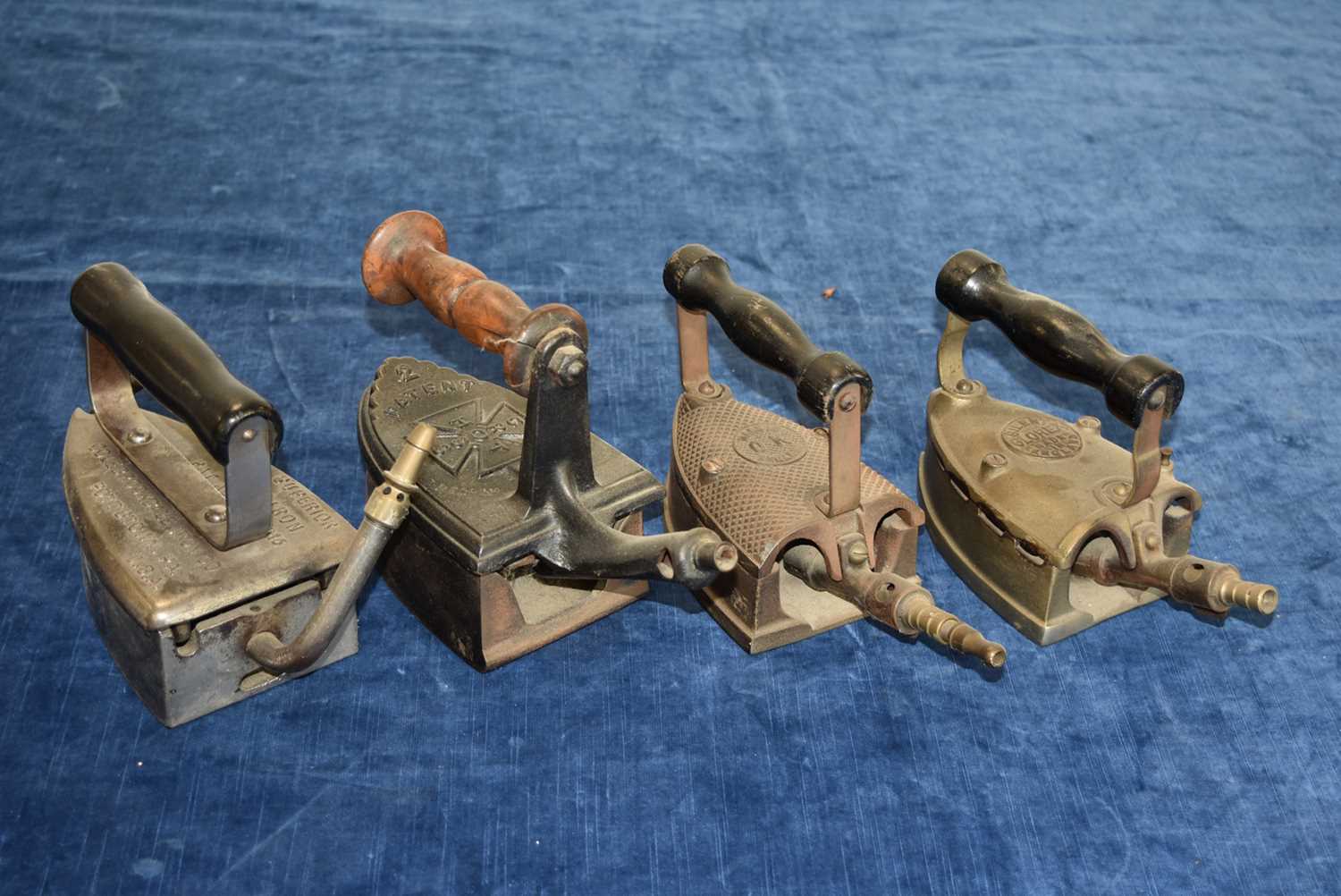 Lot 37 - Four Vintage Gas Irons