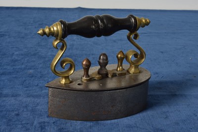 Lot 48 - A Teardrop shaped Box Iron