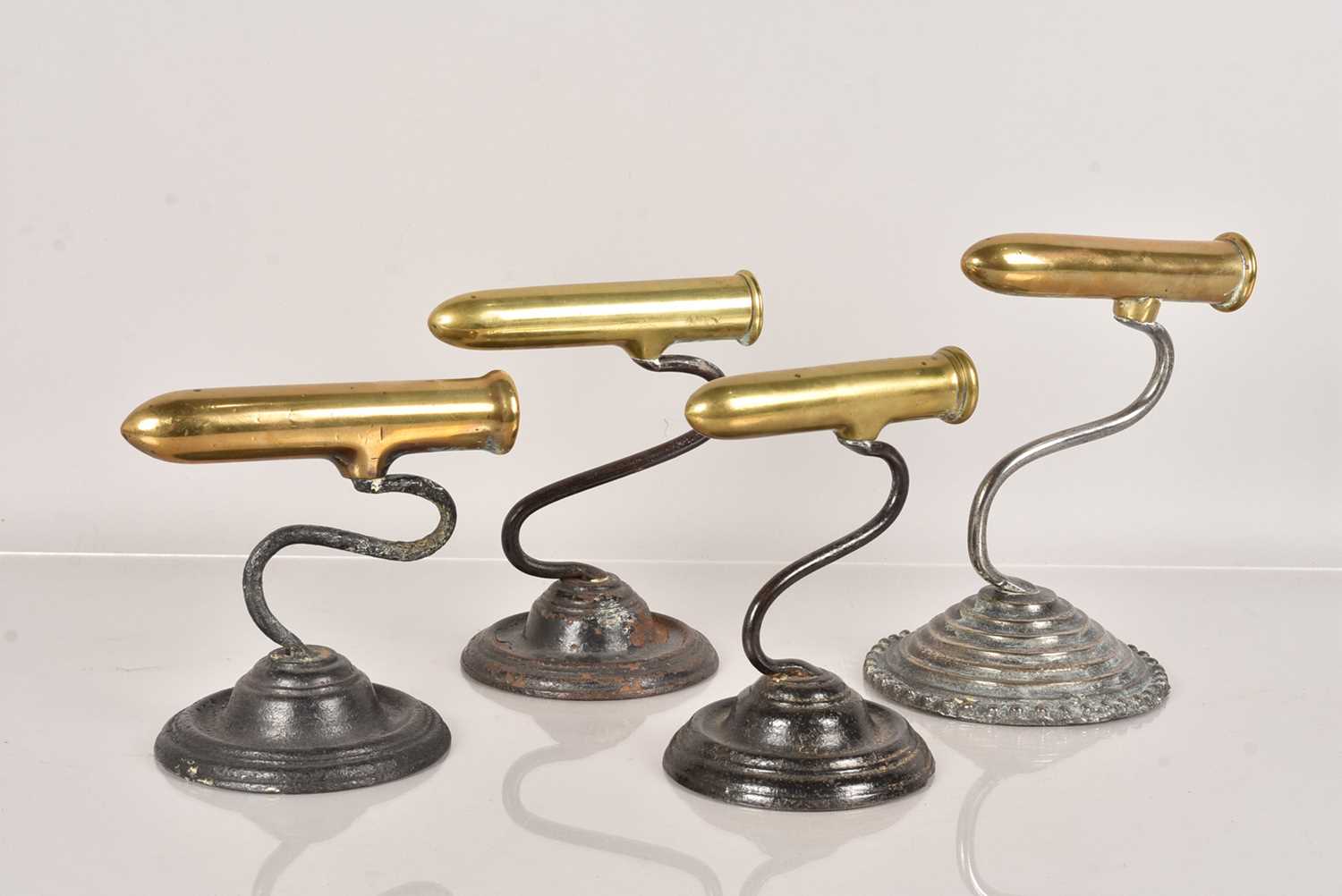 Lot 60 - Four Brass Barrelled Goffering Irons