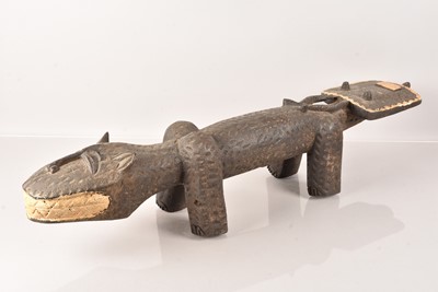 Lot 258 - An African Carved Wooden Crocodile