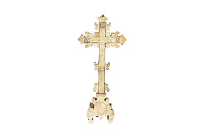 Lot 352 - A wooden and Mother of Pearl Altar Cross
