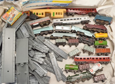 Lot 2 - Lone Star 000 gauge push along Locomotives rolling stock and track (qty)