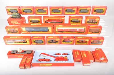 Lot 26 - Hornby Tri-ang 00 gauge Locomotive and freight wagons all in original boxes (32)
