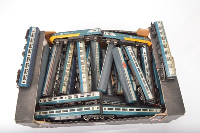 Lot 41 - Hornby Tri-ang 00 gauge Coaches and Mail vans in blue/grey liveries (36)