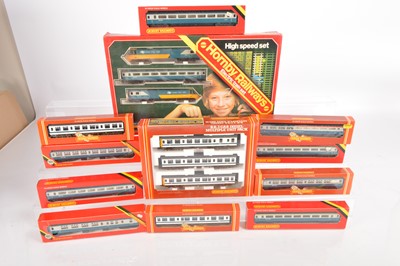 Lot 68 - Hornby 00 gauge High Speed set with Multiple Unit and coaches in original boxes (12)