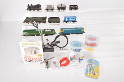 Lot 80 - Hornby 00 gauge Locomotives and rolling stock with some scenic accessories (qty in 1 small box)