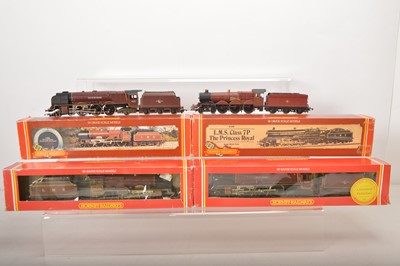 Lot 87 - Hornby  00 gauge Steam  Locomotives and tenders in maroon liveries (6)