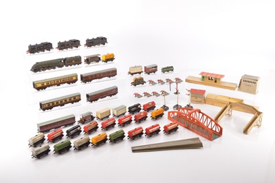 Lot 208 - Hornby-Dublo 00 Gauge 3-Rail LMS  0-6-2 Tank Engines and BR Class A4 and 19 Tank wagons and other Passenger and goods Rolling Stock lineside Accessories and Island Platform (56)