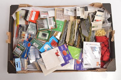 Lot 251 - Very large collection of 00 Gauge  Railway Accessories including Figures Lineside and Station and Street Furniture by Hornby Bachmann (110+)